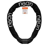 cadenas de vélo nean avec chiffres et niveau de sécurité élevé, antivol de chaîne de bicyclette, cadenas à combinaison à code numérique, maillons de chaîne en acier trempé, 6 mm x 900 mm (noir)