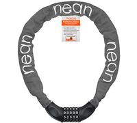 cadenas de vélo nean avec chiffres et niveau de sécurité élevé, antivol de chaîne de bicyclette, cadenas à combinaison à code numérique, maillons de chaîne en acier trempé, 6 mm x 900 mm (gris)