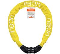 cadenas de vélo nean avec chiffres et niveau de sécurité élevé, antivol de chaîne de bicyclette, cadenas à combinaison à code numérique, maillons de chaîne en acier trempé, 6 mm x 900 mm (jaune)