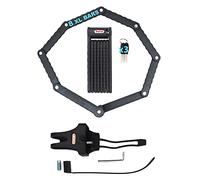 Cadenas de vélo pliable avec chaîne de haute sécurité robuste pour vélos, e-bike, scooter, avec clés et sac de transport, antivol robuste avec clés et étui