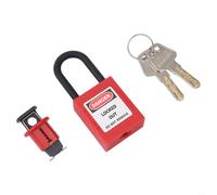 Cadenas de verrouillage de sécurité MCB à 2 trous, espacement des trous de 13 mm pour mini disjoncteur en nylon rouge et acier inoxydable pour un fonctionnement de sécurité électrique LOTO