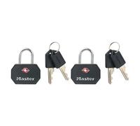Master Lock Cadenas TSA à clé 4681 – Lot de 2 (mêmes clés) 30 mm Noir