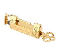 Cadenas Décoratif Vintage avec Clé, Motif Fleur et Oiseau, Style Chinois Antique, Doré, pour Boîte à Bijoux et Tiroir
