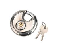 Cadenas Disque Cadenas de mécanisme verrouillage serrure porte chariot | La taille compacte imperméable polyvalente de couleur argentée comprend 2 clés for les armoires(70mm)