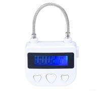 Cadenas électronique étanche rechargeable par USB, cadenas multi-usages, électronique avec réglage de 99 heures pour auto-contrôle, sécurité domestique (blanc)