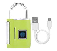 Cadenas Empreinte Digitale Intelligent, Mini Zinc 6.7x3.7cm Vert - Déverrouillage Rapide, Sans Clé, Pour Valise Sac à Dos (Verte)