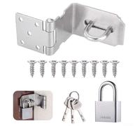 Cadenas en acier inoxydable avec vis, loquet robuste et serrure de porte étanche, loquet de verrouillage pour abri de jardin, chambre à coucher, armoire, cage pour animaux domestiques