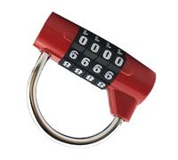 Cadenas en alliage de zinc à 4 chiffres en forme de U avec code à définir, idéal pour la salle de sport, la maison ou le bureau - Sécurité légère pour armoire, placard ou sac (Rou