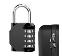 Cadenas en de zinc avec code - Serrure à combinaison à 4 chiffres pour sac à dos, dispositif de sécurité robuste réinitialisable, idéal pour la maison, la salle de sport, les voyages ou le