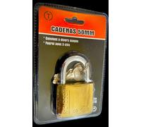 Cadenas en laiton 50mm avec 3 Clés - Serrure de Sécurité Robuste pour Usage Multiple - Idéal Porte, Abri de Jardin, Valise, Casier