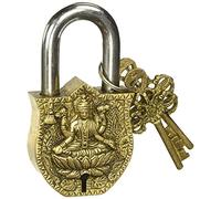 Cadenas en laiton - Serrure avec clés - Fonctionnel - Cadenas en laiton laxmi doré