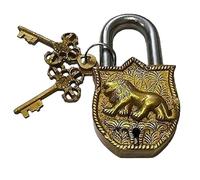 Cadenas en laiton - Serrure avec clés - Fonctionnement fonctionnel - Cadenas fabriqué en laiton Tigre doré