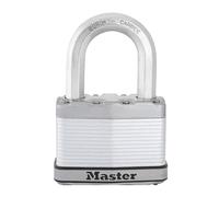 Master Lock Cadenas Excell M15EURDLF – Acier laminé 64 mm – Très haute sécurité, anse 38 mm, à clé