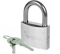 Cadenas exterieur en inox 60 mm robuste et étanche résistant aux intempéries 2 clés