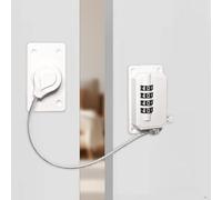 Cadenas Frigo pour Enfant, Serrure de Réfrigérateur à Combinaison, Securite Fenetre Enfant Sans Percage, Verrou Placard pour Sécurité Enfant et Sécurité Domestique, Rotatif à 360° (Blanc, 1 Pièce)