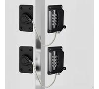 Cadenas Frigo pour Enfant, Serrure de Réfrigérateur à Combinaison, Securite Fenetre Enfant Sans Percage, Verrou Placard pour Sécurité Enfant et Sécurité Domestique, Rotatif à 360° (Noir, 2 Pièce)