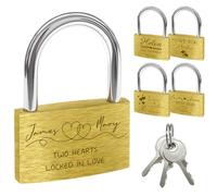 Cadenas gravé personnalisé - Cadenas d'amour personnalisé pour pont, anniversaire, mariage et promesse d'amour
