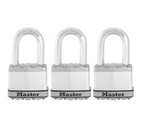 Master Lock Lot de 3 cadenas en acier Noir 48 mm