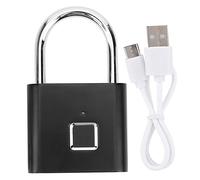 Cadenas intelligent à empreinte digitale, Mini cadenas électronique sans clé, Serrure intelligente USB portable, Serrure intelligente à manille pour cadenas, Serrure de porte électronique pour cadenas