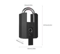 Cadenas intelligent robuste avec scanner d'empreintes digitales et contrôle par application Bluetooth - Serrure électronique étanche IP67 avec anse de 10 mm et 2 clés pour