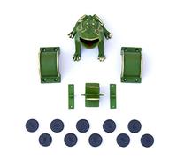 CADENAS ® - Jeu de la Grenouille "Complet" de fonte: 1 Grenouille, 2 Ponts, 1 Moulin , 2 Fixations et 10 Palets