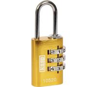 Kasp Security Cadenas à combinaison K10520 Aluminium 20 mm Jaune