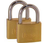 Kasp Security Cadenas K12025D2 Série 120 25 mm avec serrure à clé or-jaune Lot de 2