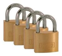 Kasp Security Cadenas K12040D4 Série 120 40 mm serrure à clé Lot de 4 or-jaune