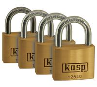Kasp Security Cadenas K12540D4 Laiton 40 mm Or jaune Avec serrure à clé Pack de 4
