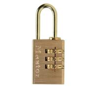 Cadenas laiton massif à combinaison programmable Masterlock - Anse acier 22 mm - Longueur 20 mm
