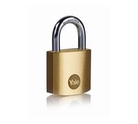 Yale Y110B/60/132/1 - Cadenas laiton 60 mm, anse acier cémenté, 3 clés - Pour Casier Scolaire Ecole, Vestiaire de Sport, Boîte à Outils, Armoire