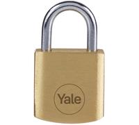 Yale Lot de 4 Cadenas laiton 20 mm - Y110B/20/111/4 - Anse acier, 3 clés - Pour Casier Scolaire Ecole, Vestiaire de Sport, Boîte à Outils, Armoire