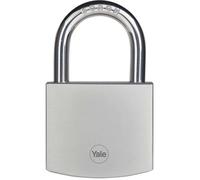 Yale Y120DB/60/135/1 Cadenas de Sécurité Laiton Chromé 60 mm, Anse en Bore, 3 Clés Réversibles, Haute Sécurité Extérieure pour Garage, Portail, Abri de Jardin