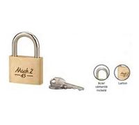 Cadenas MACH 2 45mm anse demi-haute acier 2 clés - THIRARD - 00063451 Noir G