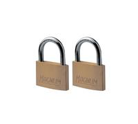 Cadenas - MAGNUM - CAD40T - Pack de 2 - Laiton - Anse acier s'entrouvrant - 40mm