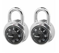 Cadenas - Master Lock - 1500T - Lot de 2 - Noir - A code - Dimensions compactes