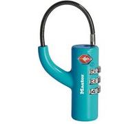 Cadenas Master Lock 4717EURDBLU à combinaison TSA - Corps métal 18 mm - Anse flexible - Bleu