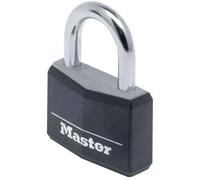 Master Lock Cadenas à clé 9140EURDBLK Aluminium massif recouvert de vinyle noir 4 x 5,9 x 1,3 cm