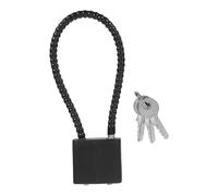 Cadenas Métallique Noir pour Casier, Bureau et Armoire avec Clés | Conception à Extrémité Unique, Dissuasion L’effraction, Usage pour Étudiants, Personnel de Bureau, Vestiaires Publics