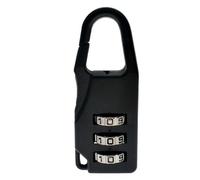 Cadenas Nation à 3 chiffres en zinc Oy Se pour valise, tiroir et boîte à outils Noir