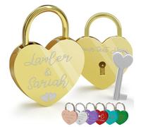 Cadenas personnalisé en forme de cœur gravé avec clés pour pont, anniversaire, mariage, Saint-Valentin pour couples, lui, elle, mari, épouse