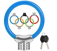 Cadenas pour bicyclette, petit anneau de sécurité portable, antivol inviolable, résistance au cisaillement, câble d'acier épaissi, bande réfléchissante en alliage (BU)