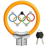 Cadenas pour bicyclette, petit anneau de sécurité portable, antivol inviolable, résistance au cisaillement, câble d'acier épaissi, bande réfléchissante en alliage (OG)