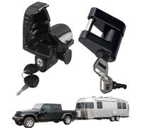 Cadenas pour crochet de remorquageAvec clés - Cadenas pour crochet de remorquage pour charges lourdes, sécurité anti-vol pour barre de remorquage | goupille d'attache en acier résistant aux