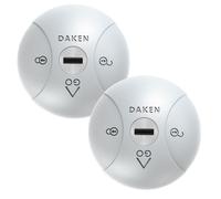 Daken Serrures antivols fixes Saturn GO Double – Lot de 2, verrouillage manuel, Zamak gris