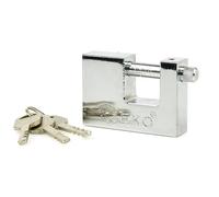 Cadenas rectangulaire antivol avec 3 clés 70 mm | Usage intérieur et extérieur, anse robuste et aptive lorsqu'il est ouvert. Pour portes, placards et boîtes à outils.