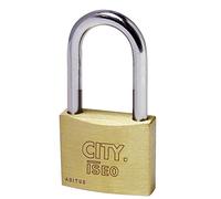 Cadenas rectangulaire Arc Long corps en laiton, anse en acier chromé.