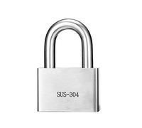 Cadenas robuste, Cadenas à clé en acier inoxydable et serrure de porte, avec 4 clés, 30 mm, 40, 50, 60(Short Lock,50mm)