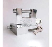 Cadenas robuste en acier inoxydable avec 3 clés pour porte de garage, conteneurs, abri de jardin, entrepôt (100 mm)