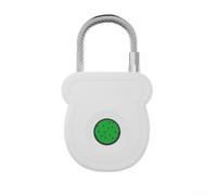 Cadenas sans vec 20 empreintes digitales mémoire (blanc) | IP68 étanche, anti-poussière, idéal pour l'extérieur, le jardin, le camping, boîtier robuste